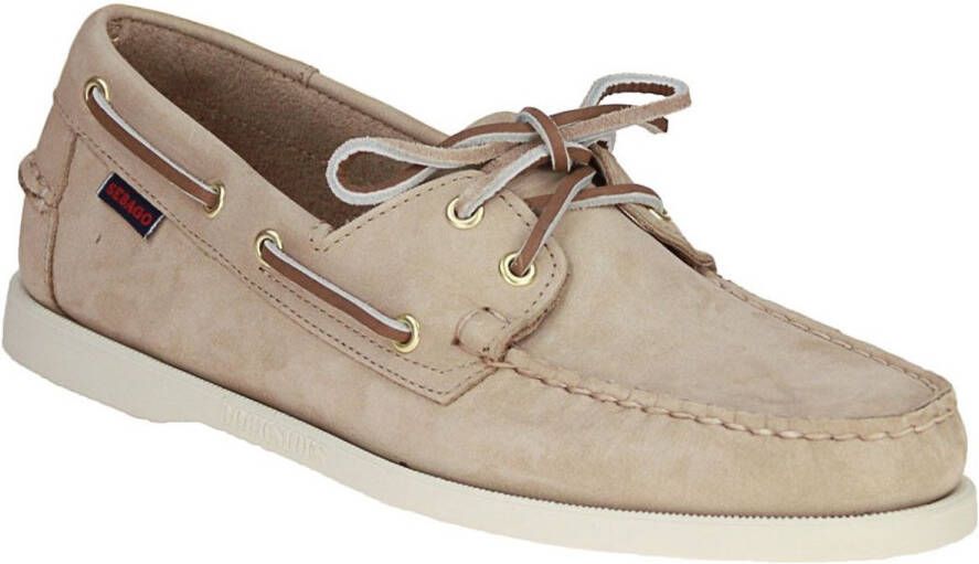 Sebago Docksides Portland Nubuck Beige-Camel