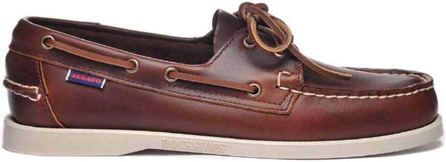 Sebago Handgemaakte leren Docksides Mocins Brown Heren