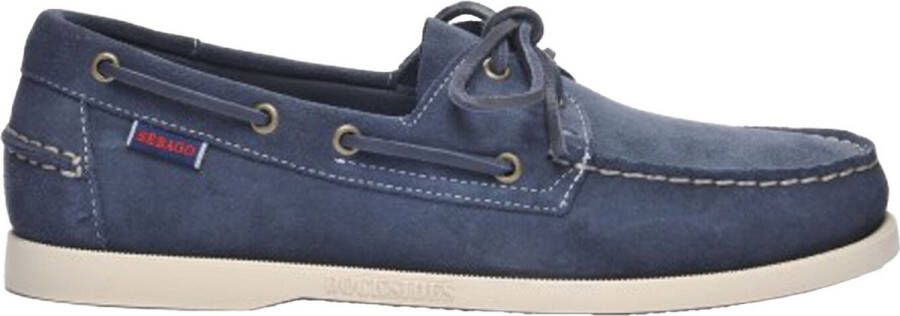 Sebago Veterschoen Heren Portland Flesh Out Blue Navy Blauw