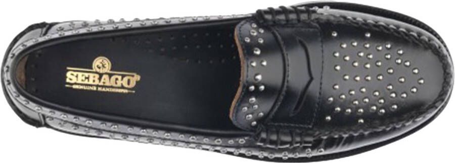 Sebago Stud-Embellished Leren Loafers Black Dames
