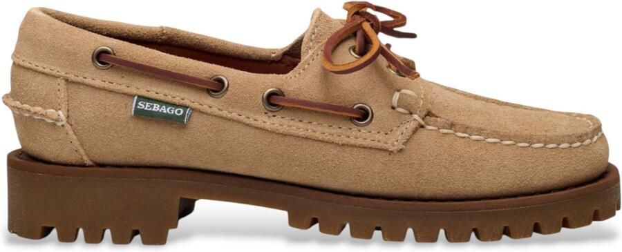 Sebago Beige Suède Mocassins Comfort Stijl Beige Dames