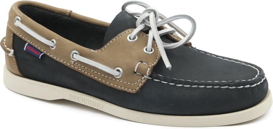 Sebago Bootschoenen Docksides Portland Navy Beige Heren Instappers