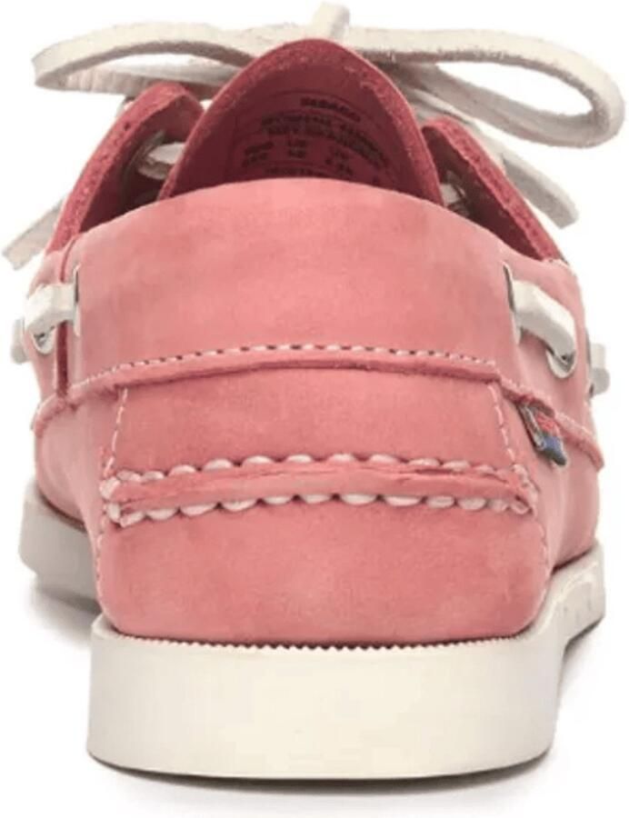 Sebago Dames Dockside Portland Nubuck Pink-white Roze
