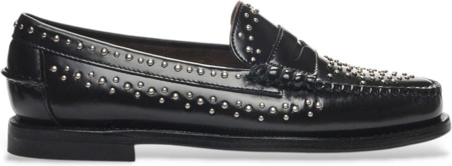 Sebago Zwarte Penny Loafer Schoenen Black Dames