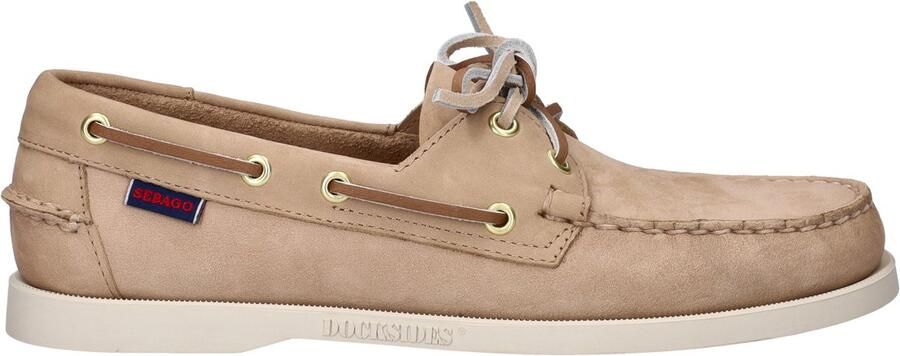 Sebago Dockside Nubuck heren bootschoen Taupe