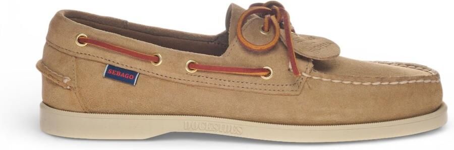 Sebago Authentic Original Suede Boat Shoe Beige Loafers