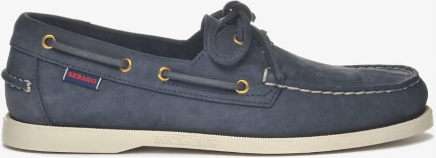 Sebago Heren Dockside Portland Nubuck Blue Universe Blauw
