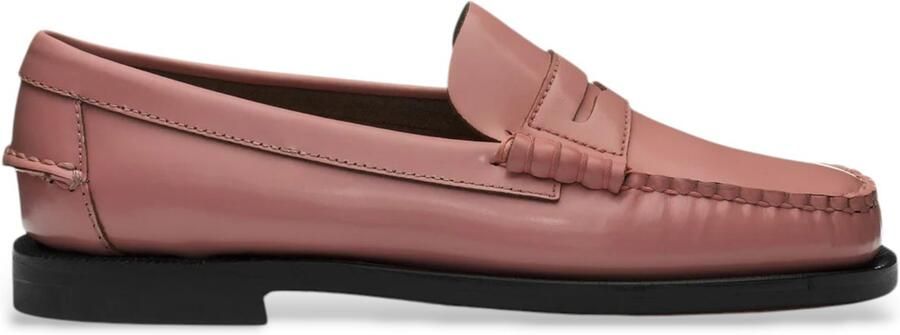 Sebago Klassieke Dan roze leren loafers