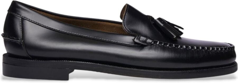 Sebago Klassieke leren instapper met kwastjes Black Heren