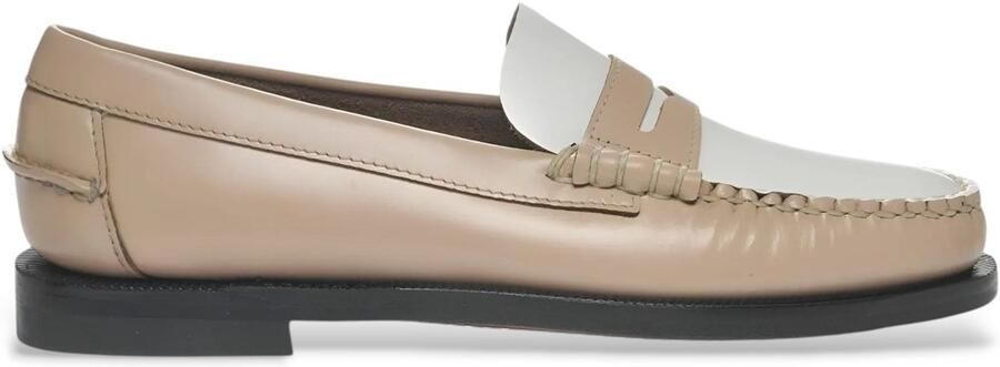 Sebago Leren mocassins Clasic Dan beige