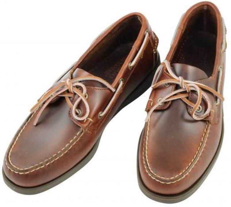 Sebago Bootschoenen docksides brown oiled waxy lea bo
