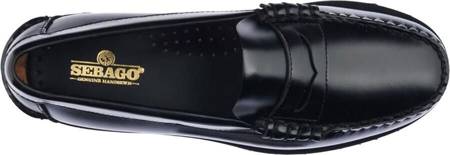 Sebago Zwarte leren platte schoenen voor het winterseizoen Black Dames - Foto 4