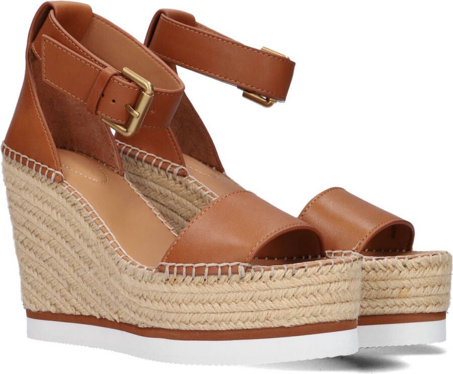 SEE BY CHLOÉ See By Chloé Sandalen Dames Glyn High Maat: 40 Materiaal: Leer Kleur: Cognac