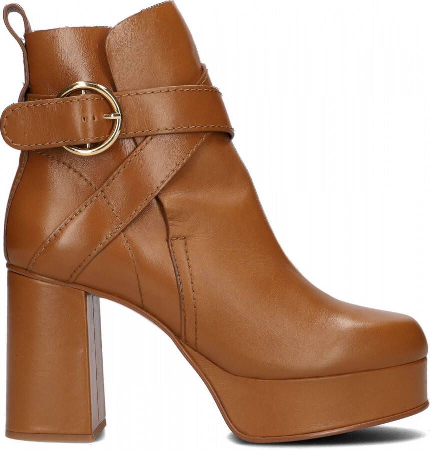 See By Chloé Lyna Enkellaarsjes Enkelboots Dames Cognac