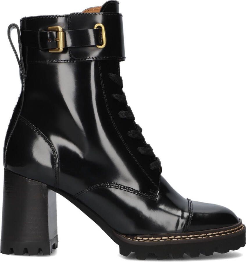 See By Chloé Mallory 18015 Enkelboots Enkellaarsjes Dames Zwart