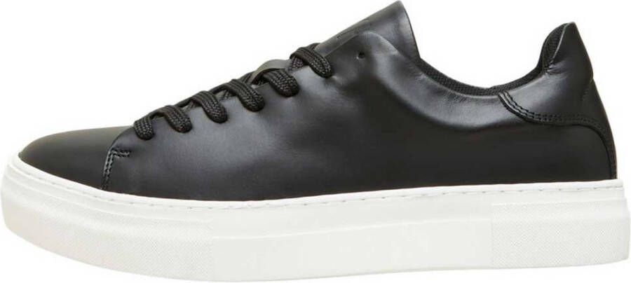 SELECTED David Chunky Leather Sneakers Heren Black