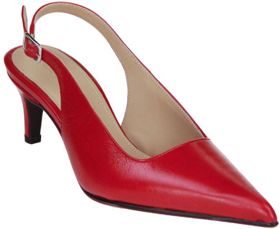 SELECTED FEMME Isla Slingback Equestrian Red