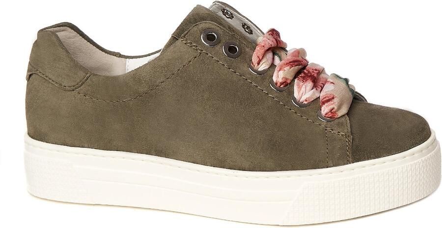 Semler Unisex natuurlijk lederen sportschoenen olijfgroen