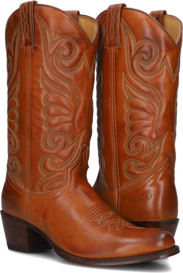 Sendra 11627 Laarzen Leer Dames Cognac