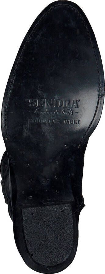 Sendra 16751 Enkellaarsjes Enkelboots met rits Dames Zwart