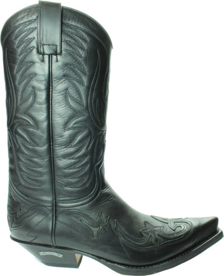 Sendra Boots 3241 Pull oil Cuervo Zwart Laarzen Cow Western Unisex Boots Spitse Neus Schuine Hak Echt Leer Handgemaakt