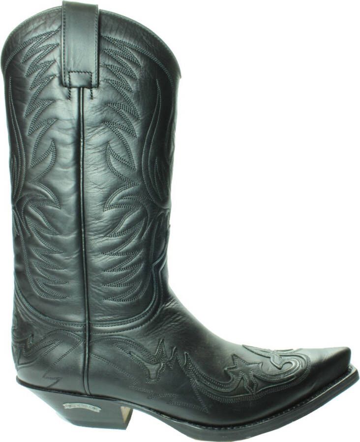 Sendra boots 3241 Pull oil Cuervo Zwart Heren Dames Laarzen Cowboy Western Unisex Boots Spitse Neus Schuine Hak Echt Leer Handgemaakt