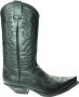 Sendra Boots 3241 Pull oil Cuervo Zwart Laarzen Cow Western Unisex Boots Spitse Neus Lederen Zool Schuine Hak Echt Leer - Thumbnail 1