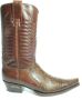 Sendra Boots 5907 Bruin Heren Cowboy Western Laarzen Handgemaakt Reliëf Bloemmotief Verkort Spitse Neus Iets Schuine Hak Rechte Schacht Pull Loops Echt Leer - Thumbnail 1