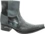 Sendra boots 5919 Mimo Antraciet Heren Cowboy Western Enkellaars Leren Zool Rechte Hak Rits Sluiting Spitse Neus Echte leer - Thumbnail 1