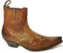 Sendra boots 9396 Javi Bruin Heren Enkel Laarzen Cowboy Western Boots Spitse Neus Schuine Hak Lederen Zool Elastiek Sluiting Echt Leer - Thumbnail 1
