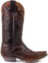 Sendra Boots 9669 Cuervo Bruin Cow Western Unisex Laarzen Spitse Neus Schuine Hak Vintage Look Echt Leer - Thumbnail 1