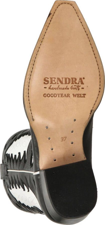 Sendra Judy dames cowboy laars Zwart wit