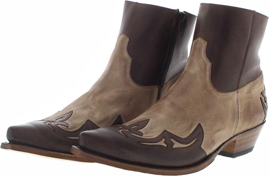 Sendra 14379 CUERVO WEST Heren western enkellaars bruin beige