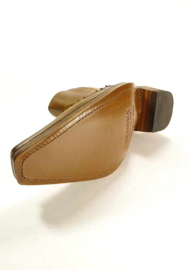 Sendra Boots 11783 Mimo Bruin Heren Enkellaars Cowboy Western Korte Laarzen Spitse Neus Beetje Schuine Hak Rits Sluiting Handgemaakt Echt Leer - Foto 4