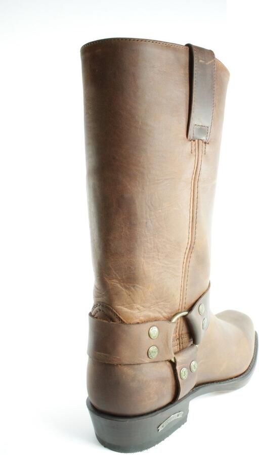 Sendra Boots 1918 Pete Bruin Biker Basic Western Cow laars Vierkante neus Beetje Schuine Hak Vast Sierspoor Treklussen Echt Leer - Foto 6