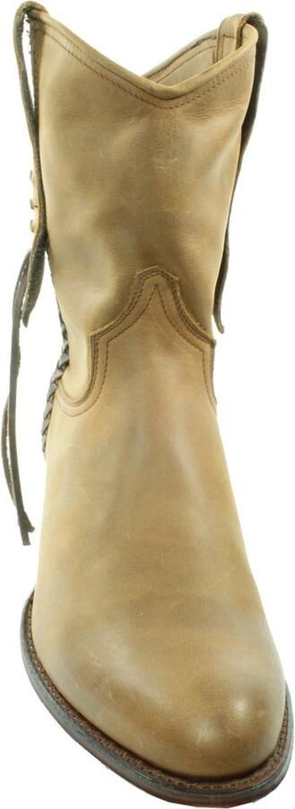 Sendra Boots 8514 Bruin Feif Dames Enkellaars Vlechtwerk Rechte Hak Beetje Spitse Neus Rechte Schacht Treklussen Echt Leer - Foto 5