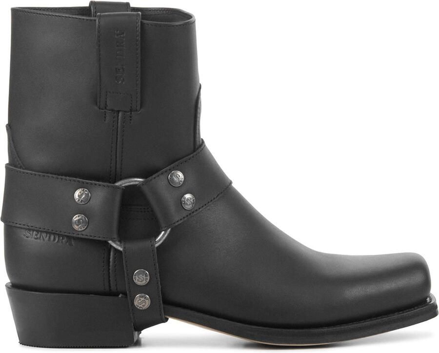 SENDRA Enkellaarsjes Dames 9077 Maat: 36 Materiaal: Leer Kleur: Zwart - Foto 2