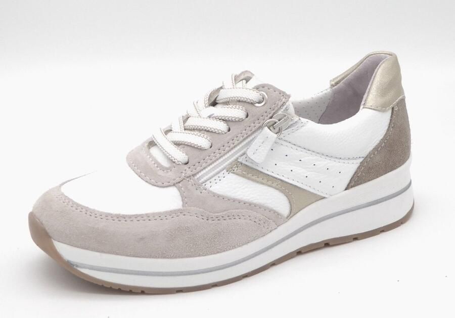 Sens Dames Sneaker 1220-11679-006 Beige Wit Wijdte H