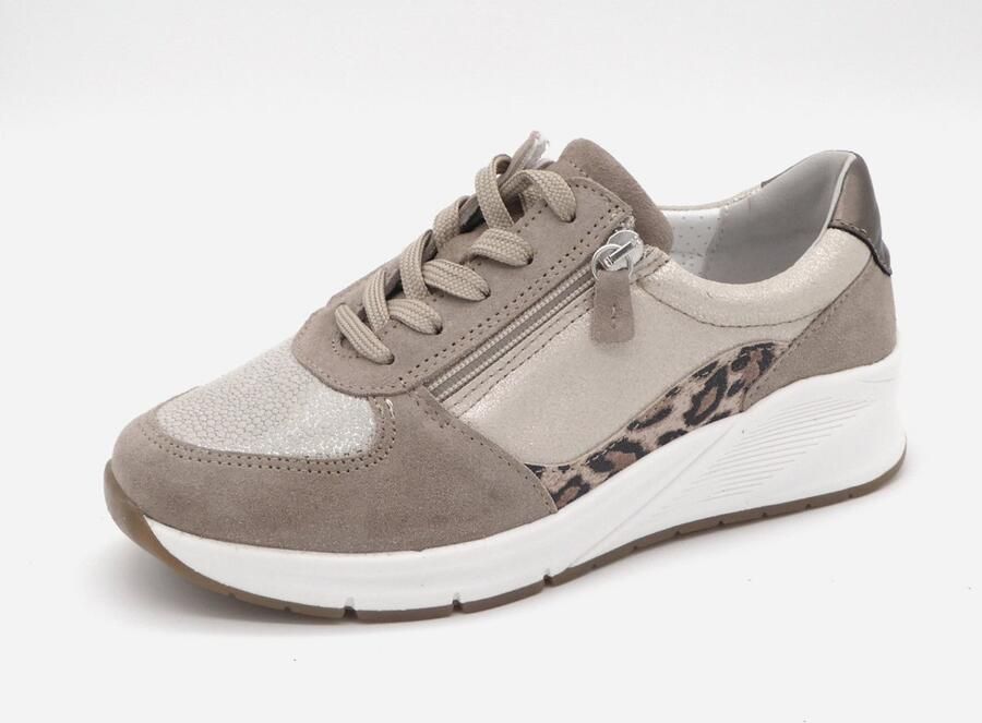 Sens Dames Sneaker 1656-12945-002 Beige Combi Wijdte K