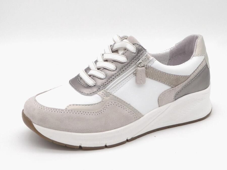 Sens Dames Sneaker 1656-12946-001 Beige Wit Wijdte K