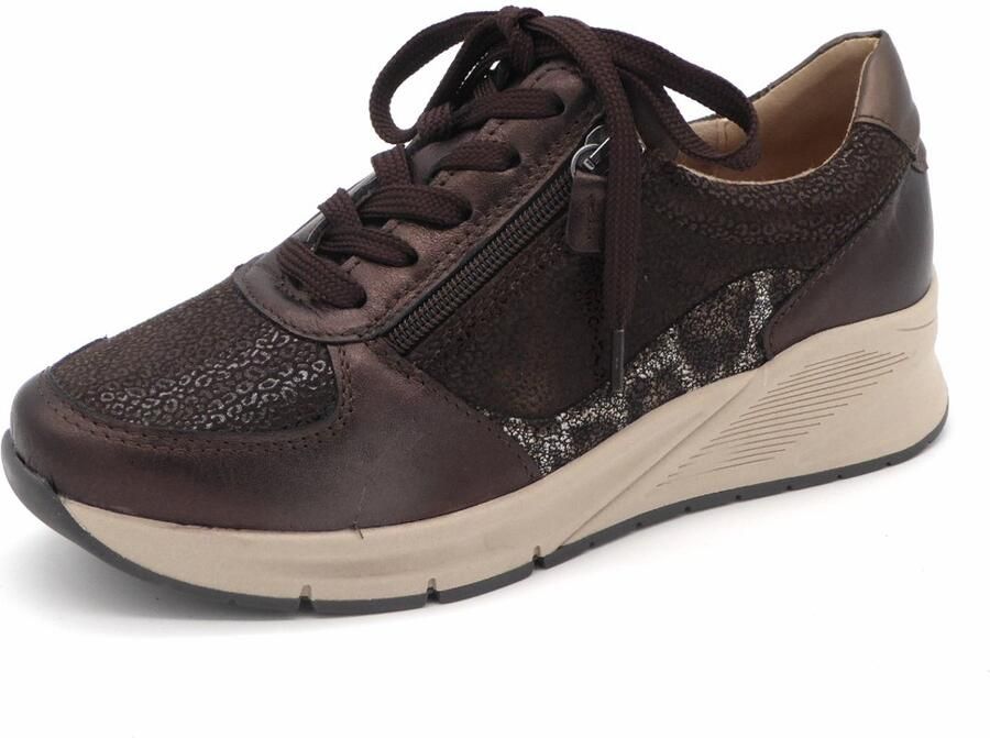 Sens Dames Sneaker 1737-12945-001 Bruin Combi Wijdte K