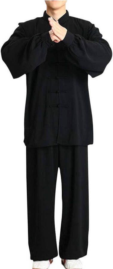 Senza Marchio FNEDYHK Tai Chi uniforme kleding vechtsportsets Chinese traditionele skleding Shaolin Kung Fu Wing Chun katoenen trainingskleding A M