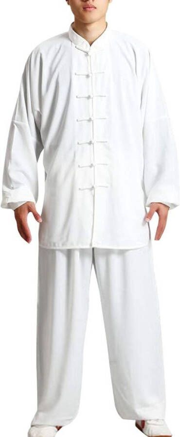 Senza Marchio FNEDYHK Tai Chi uniforme kleding vechtsportsets Chinese traditionele skleding Shaolin Kung Fu Wing Chun katoenen trainingskleding B M