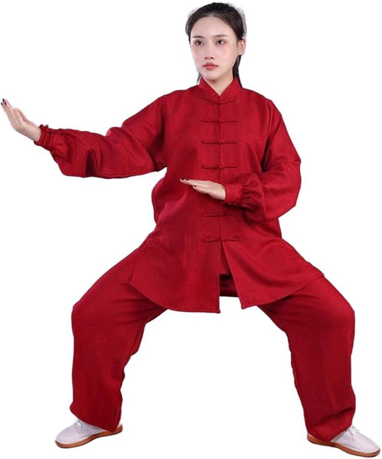 Senza Marchio Tai Chi Uniform Vechtsporten Kung Fu Uniform Zachte Kung Fu Vechtsporten Uniform Tai Chi Pak Vrouwen Katoen Linnen Chinese Stijl Prestatie Jas Broek Wushu Yaga Trainingskleding (kleur: C