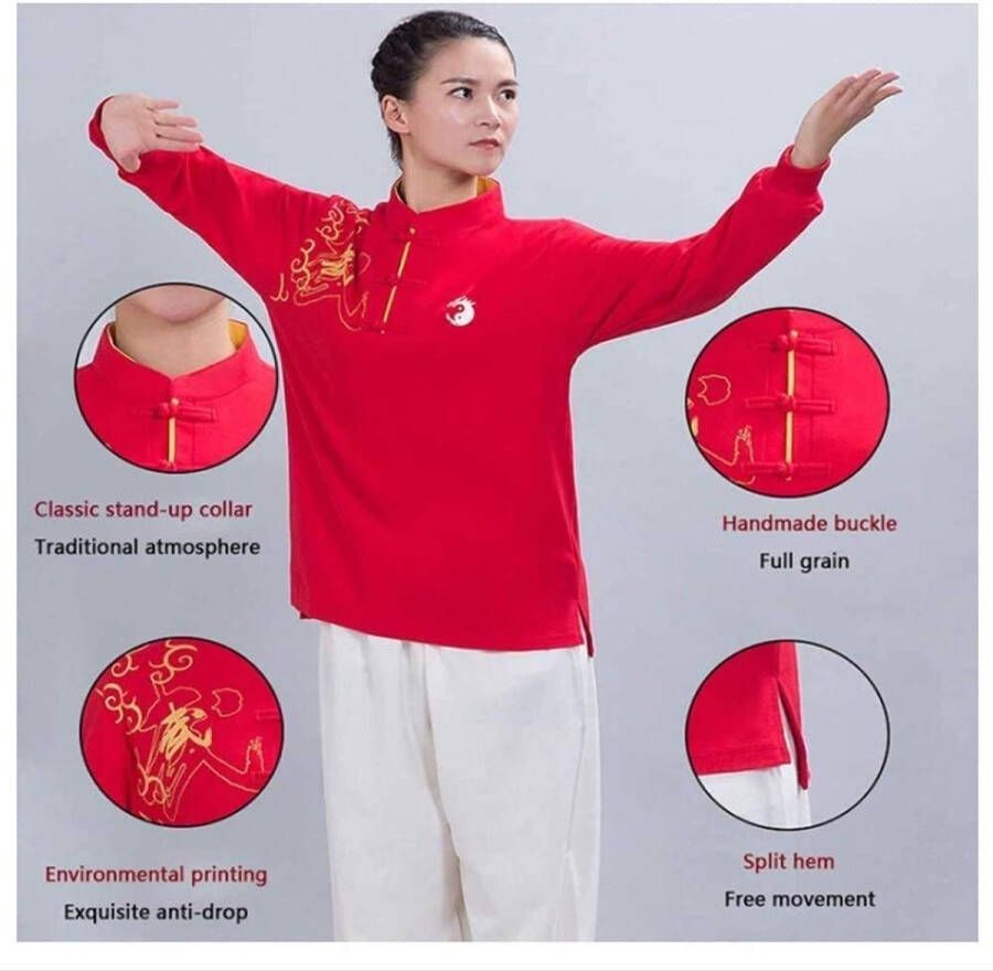 Senza Marchio Vier seizoenen Tai Chi Uniform Set Vechtsportpak Dames Tai Chi Pak Vechtsport Uniform Chinese Kung Fu Vrouwen Kung Fu Uniform Katoen Traditioneel Chinees Zen Meditatie Yoga Pak