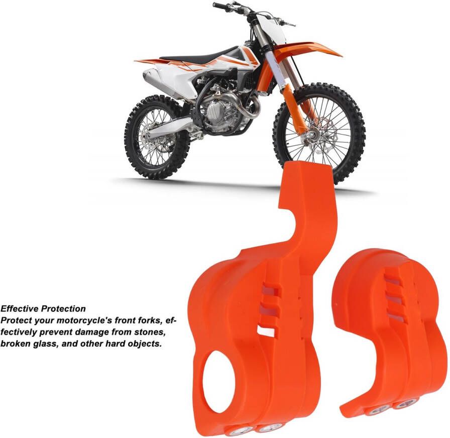Senza Marchio VOBOR 2 Stuks Motorfiets Voorvorkschoenafdekking Vorkafdekking Beenkappen Laarzen Onderste Vorkvoet Bodembeschermer voor XC XCF SX SXF XCW EXC EXCF TPi 6D (red)