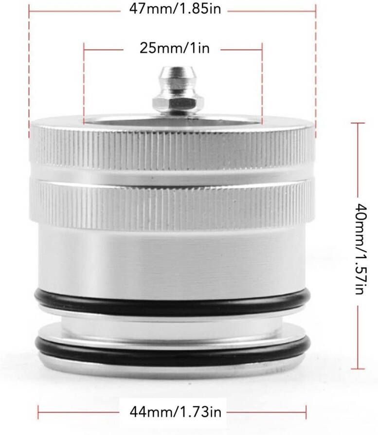 Senza Marchio Wiel Bea Greaser Wheel Bea Greaser Aluminium Gekartelde Bea O Greaser Tool Vervanging Voor Polaris ATV UTV (44mm)
