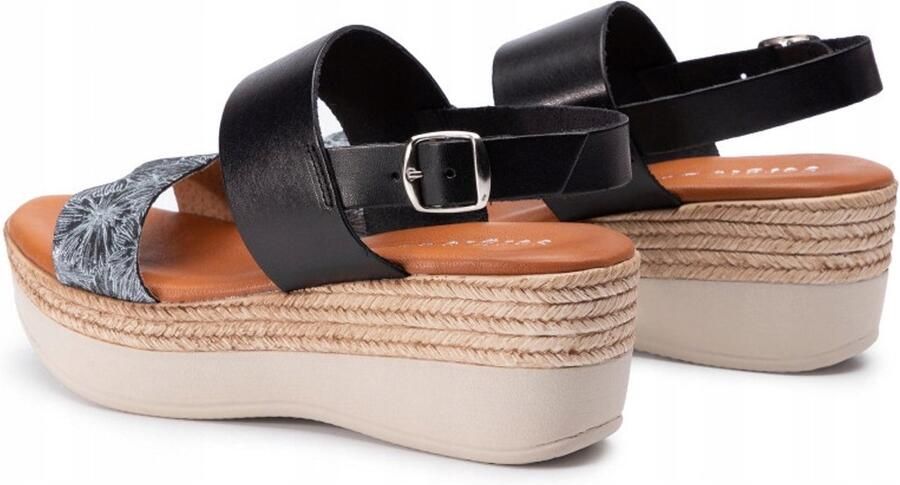 Sergio Bardi Leren Sandalen Zwart