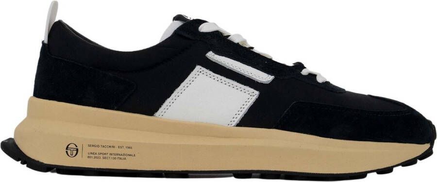 Sergio Tacchini Schoenen Zwart Leer 70's neo runner sneakers zwart