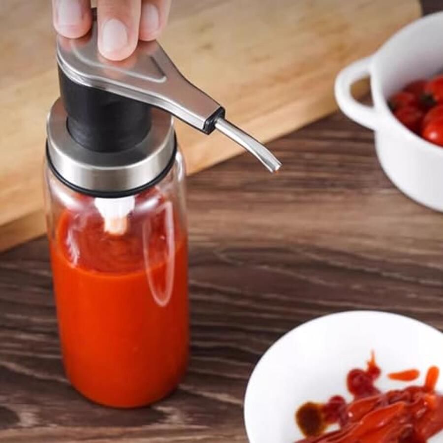 Set van 2 Sauce Pumps van Roestvrijstaal 500ml
